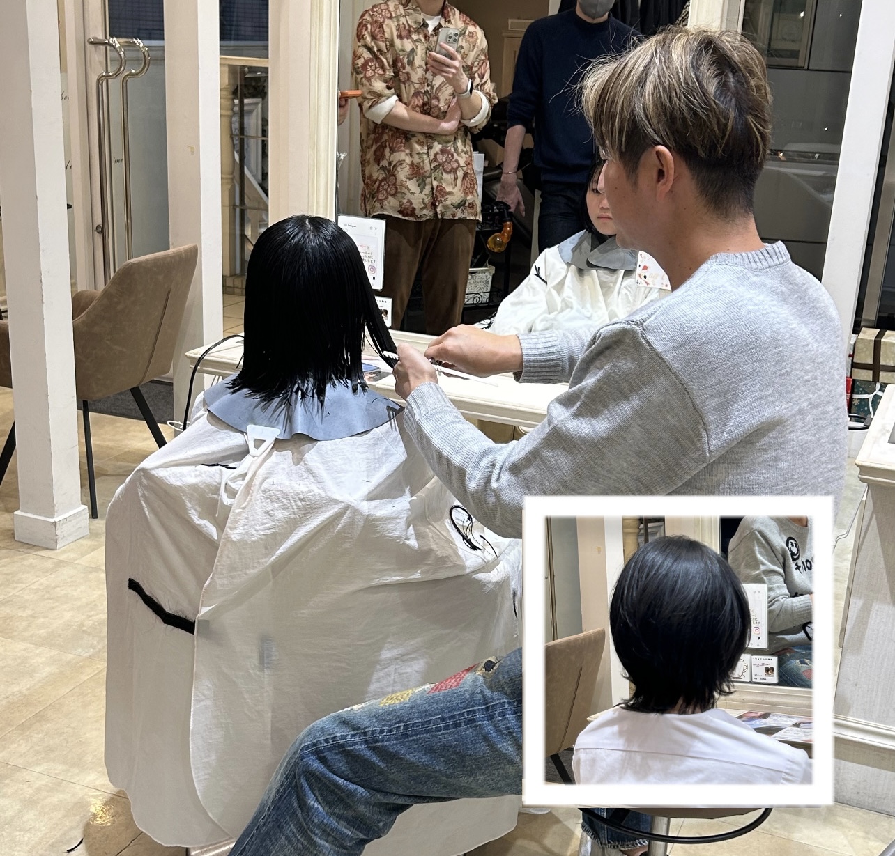 社長によるカット講習