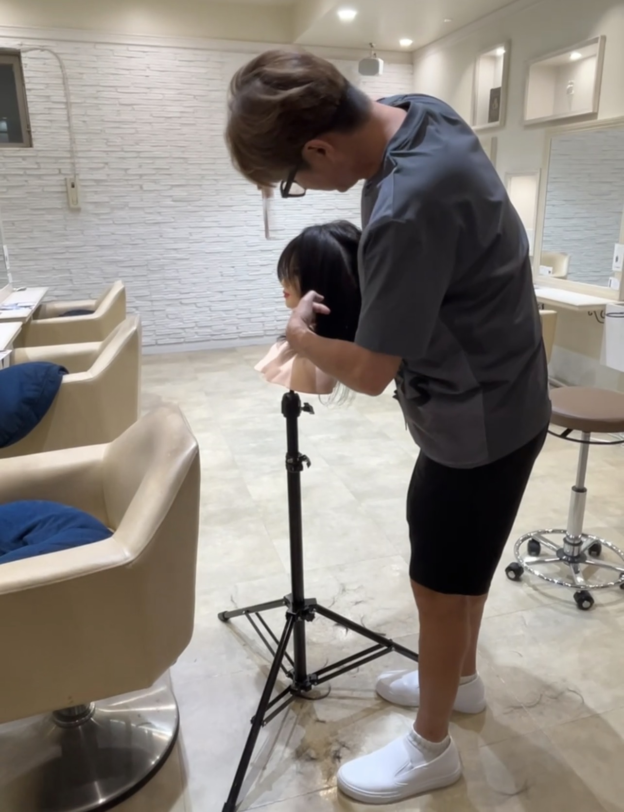 社長によるカット講習✂️